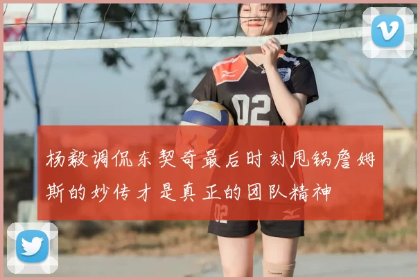 杨毅调侃东契奇最后时刻甩锅詹姆斯的妙传才是真正的团队精神